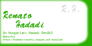 renato hadadi business card