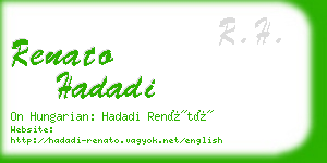 renato hadadi business card